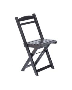 Cadeira Dobrável em Madeira Maciça Ypê Conforto e Estilo para Uso Externo Preto