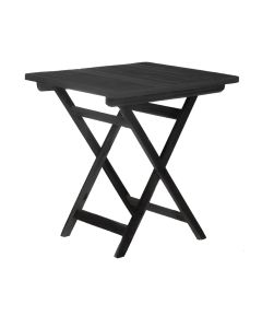 Mesa Dobrável 70x70 100% Madeira Maciça Ypê Elegância e Resistência para Áreas Externas Preto